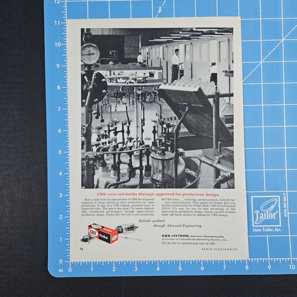 1958 CBS-Hytron Columbia Broadcasting System Tubes Vintage Print Ad Danvers MA - Picture 5 of 5